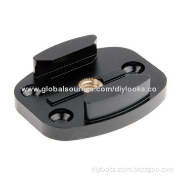 Aluminum Flat Surface Mount with Tripod Cam Adapter(Black)